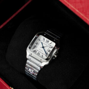 Đồng Hồ Cartier Santos WSSA0029 Replica 11 Nữ Mặt Trắng Nhà Máy BV 35,1mm (1)