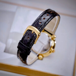 Đồng Hồ Gucci Greca Twist Nữ Dây Da Màu Đen Mặt Tròn Siêu Cấp 35mm (2)