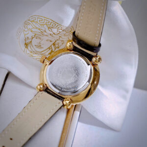 Đồng Hồ Gucci Greca Twist Nữ Dây Da Màu Đen Mặt Tròn Siêu Cấp 35mm (2)