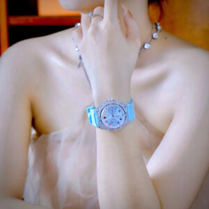 Đồng Hồ Guess Eco Friendly Dây Cao Su Màu Xanh Dương Máy Pin Like Auth 39mm (8)