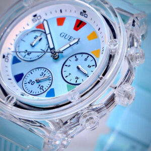 Đồng Hồ Guess Eco Friendly Dây Cao Su Màu Xanh Dương Máy Pin Like Auth 39mm (8)