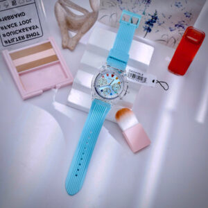 Đồng Hồ Guess Eco Friendly Dây Cao Su Màu Xanh Dương Máy Pin Like Auth 39mm (8)