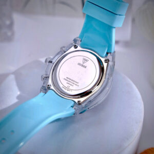 Đồng Hồ Guess Eco Friendly Dây Cao Su Màu Xanh Dương Máy Pin Like Auth 39mm (8)
