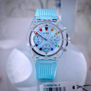 Đồng Hồ Guess Eco Friendly Dây Cao Su Màu Xanh Dương Máy Pin Like Auth 39mm (8)
