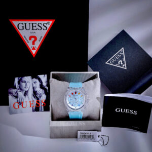 Đồng Hồ Guess Eco Friendly Dây Cao Su Màu Xanh Dương Máy Pin Like Auth 39mm (8)