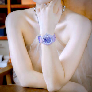 Đồng Hồ Guess Eco Friendly Siêu Cấp Dây Đeo Silicone Màu Tím 39mm (10)