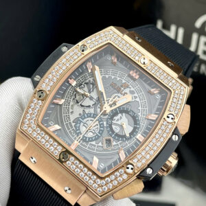 Đồng Hồ Hublot Fake Máy Nhật Spirit Of Big Bang King Gold Viền Đính Đá 45mm (3)