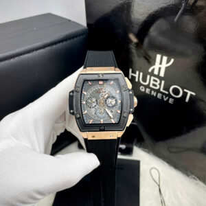 Đồng Hồ Hublot Fake Máy Nhật Spirit Of Big Bang King Gold Viền Màu Đen 45mm (7)