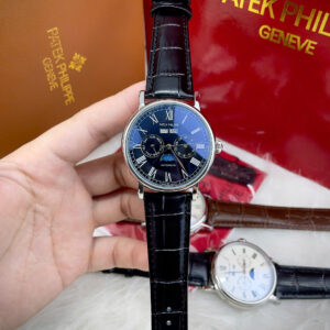 Đồng Hồ Patek Philippe Fake Máy Cơ Tự Động Nhật Lịch Vạn Niên Màu Đen 40mm (3)