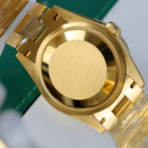 Đồng Hồ Rolex Day-Date 128345RBR Bọc Vàng Thật Đính Full Moissanite Số Cầu Vồng Xưởng GM 36mm (3)