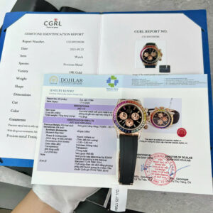 Đồng Hồ Rolex Daytona 116595RBOW Rainbow Rep 11 Bọc Vàng Đính Đá Quý Nhân Tạo 40mm (14)