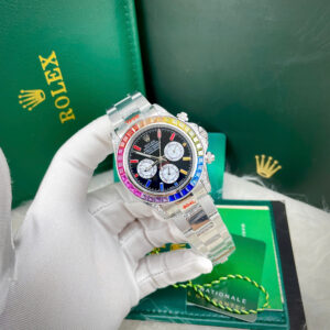 Đồng Hồ Rolex Daytona Automatic Fake Máy Cơ Nhật Đính Đá 40mm (2)