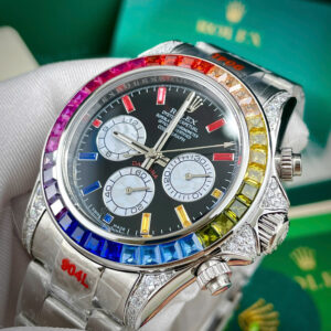 Đồng Hồ Rolex Daytona Automatic Fake Máy Cơ Nhật Đính Đá 40mm (2)