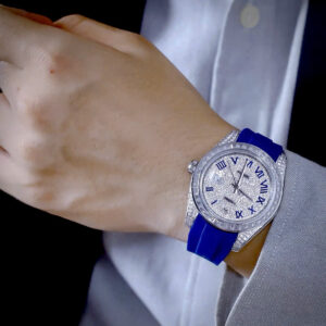 Đồng Hồ Rolex Fao Cao Cấp DateJust Đính Đá Dây Cao Su Máy Cơ Nhật 41mm (9)