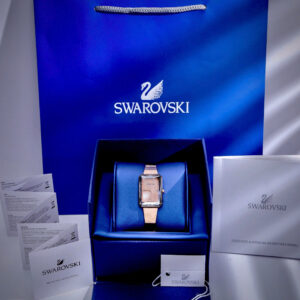 Đồng Hồ Swarovski Uptown Nữ Siêu Cấp Mặt Số Hình Chữ Nhật Màu Hồng 22x32mm (4)