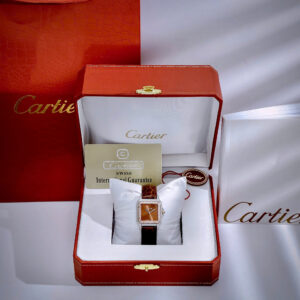 Đồng Hồ Cartier Panthere De Cartier Fake Cao Cấp Nữ Đính Đá Màu Nâu 27mm (3)