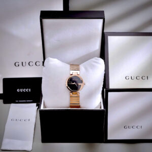 Đồng Hồ Gucci Internetlocking Nữ Siêu Cấp Mặt Tròn Dây Kim Loại Màu Hồng 29mm (8)