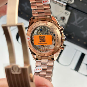 Đồng Hồ Omega Speedmaster Moonwatch Chronograph Màu Vàng Hồng Nhà Máy OM 42mm (1)