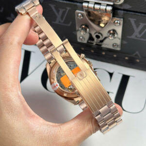 Đồng Hồ Omega Speedmaster Moonwatch Chronograph Màu Vàng Hồng Nhà Máy OM 42mm (1)