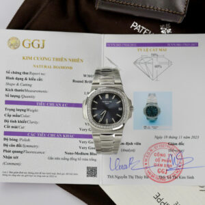 Đồng Hồ Patek Philippe Nautilus 5711 Replica Viền Đính Kim Cương Tự Nhiên 40mm (1)