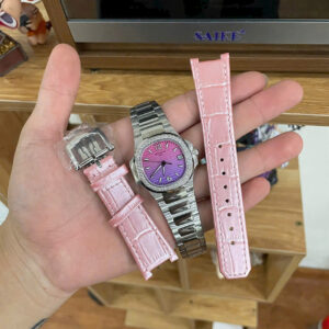 Đồng Hồ Patek Philippe Nautilus 7010R Replica Mặt Số Tím Hồng Nhà Máy GR 32mm (1)