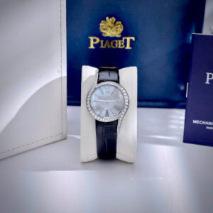 Đồng Hồ Piaget LimeLight Gala Nữ Mặt Tròn Đính Đá Dây Da Màu Đen 32mm (4)