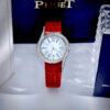Đồng Hồ Piaget LimeLight Gala Nữ Mặt Tròn Đính Đá Dây Da Màu Đỏ 32mm (1)