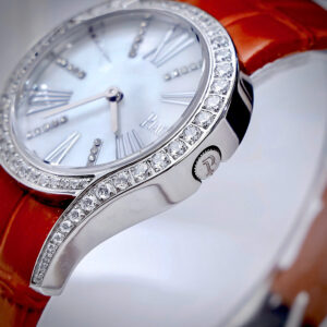 Đồng Hồ Piaget LimeLight Gala Nữ Mặt Tròn Đính Đá Dây Da Màu Đỏ 32mm (1)