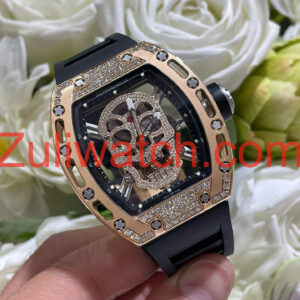 Đồng Hồ Richard Mille RM052 Tourbillon Bọc Vàng 18K Đính Kim Cương Moissanite Hong Kong 42mm (1)