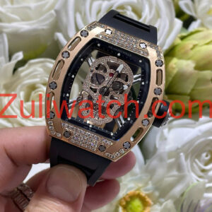 Đồng Hồ Richard Mille RM052 Tourbillon Bọc Vàng 18K Đính Kim Cương Moissanite Hong Kong 42mm (1)