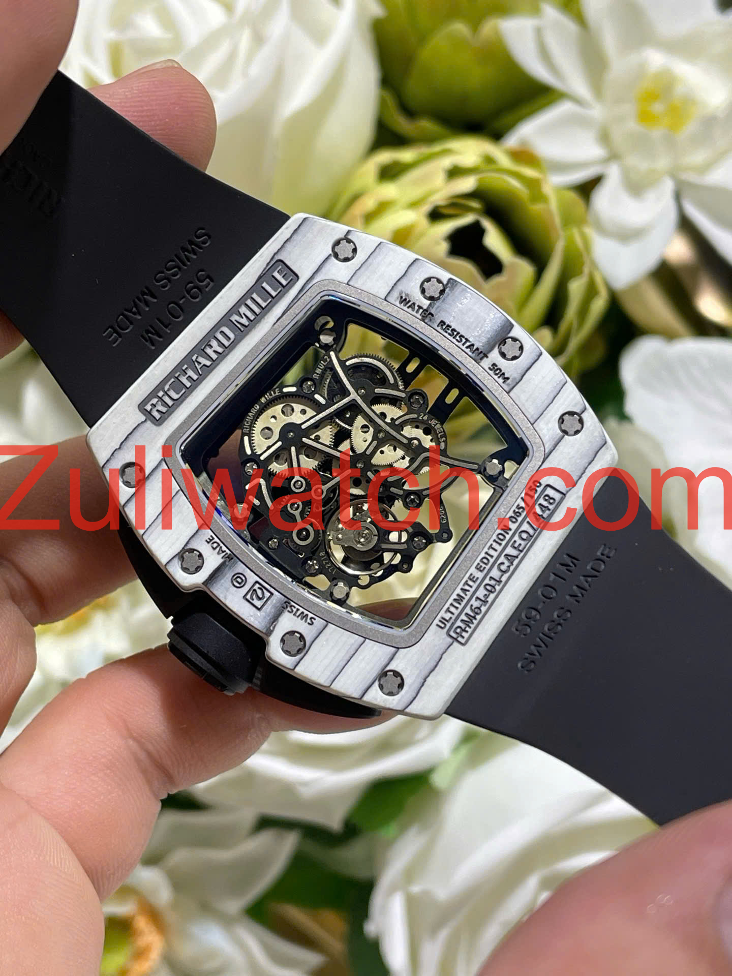 Đồng Hồ Richard Mille Tinh Chỉnh Độc Quyền RM61-01 Yohan Blake CAFQ Ultimate Carbon Top 1 Thế Giới 42,7x50,23mm (1)