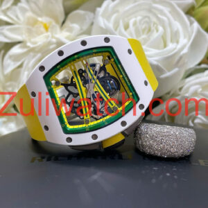 Đồng Hồ Richard Mille Tuỳ Chỉnh Độc Quyền RM61-01 Yohan Blake Asia Gốm Trắng + Chuyển Động Top 1 50,23mm (1)