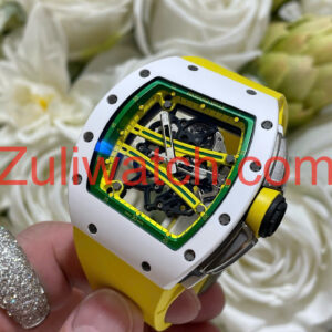 Đồng Hồ Richard Mille Tuỳ Chỉnh Độc Quyền RM61-01 Yohan Blake Asia Gốm Trắng + Chuyển Động Top 1 50,23mm (1)