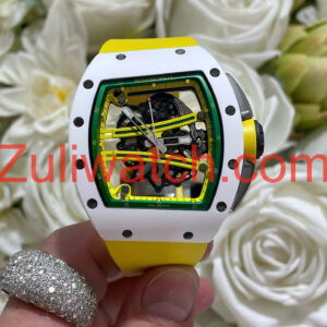 Đồng Hồ Richard Mille Tuỳ Chỉnh Độc Quyền RM61-01 Yohan Blake Asia Gốm Trắng + Chuyển Động Top 1 50,23mm (1)