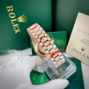 Đồng Hồ Rolex Automatic Nam Fake Máy Cơ Nhật Đính Đá Mặt Chocolate 40mm (7)