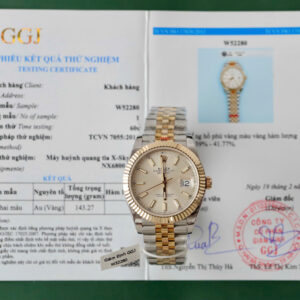 Đồng Hồ Rolex DateJust 126333 Replica Bọc Vàng 18K Nhà Máy GM 41mm (1)