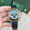 Đồng Hồ Rolex Fake Giá Rẻ Daytona Máy Cơ Nhật Mặt Xanh Băng Dây Cao Su 40mm (1)