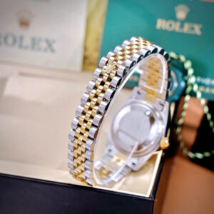 Đồng Hồ Rolex Fake Máy Pin Nhật Đính Đá Dây Kim Loại Mặt Xanh Lá Cây 31mm (10)