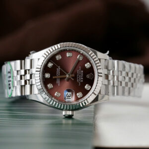 Đồng Hồ Rolex Lady-Datejust M279174 Mặt Đỏ Đính Đá Rep 11 Nhà Máy THB 31mm (1)