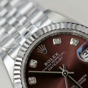 Đồng Hồ Rolex Lady-Datejust M279174 Mặt Đỏ Đính Đá Rep 11 Nhà Máy THB 31mm (1)