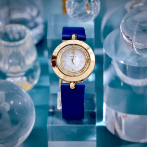 Đồng Hồ Versace Siêu Cấp Nữ Mặt Xoay 360 Độ Dây Da Màu Xanh Dương 33mm (11)