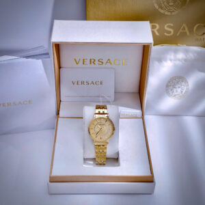 Đồng Hồ Versace V-Enternal Nữ Siêu Cấp Dây Kim Loại Màu Vàng Siêu Mỏng Máy Pin 35mm (7)
