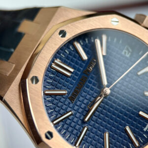 Đồng Hồ Audemars Piguet Royal Oak 15500OR Mặt Xanh Blue Bọc Vàng Nhà Máy APS 41mm (1)