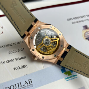 Đồng Hồ Audemars Piguet Royal Oak 15500OR Mặt Xanh Blue Bọc Vàng Nhà Máy APS 41mm (1)