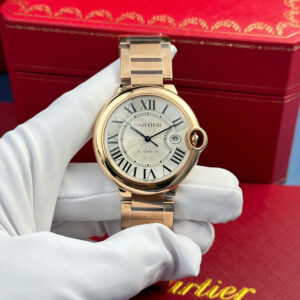 Đồng Hồ Cartier Ballon Bleu Replica 1 1 Màu Vàng Hồng Nhà Máy AF 42mm (1)
