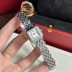Đồng Hồ Cartier Panthere Replica 11 Viền Đính Đá Nhà Máy BV 23x30mm (1)