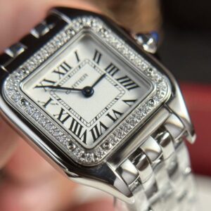 Đồng Hồ Cartier Panthere Replica 11 Viền Đính Đá Nhà Máy BV 23x30mm (1)
