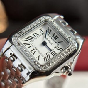 Đồng Hồ Cartier Panthere Replica 11 Viền Đính Đá Nhà Máy BV 23x30mm (1)
