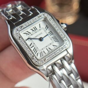 Đồng Hồ Cartier Panthere Replica 11 Viền Đính Đá Nhà Máy BV 23x30mm (1)