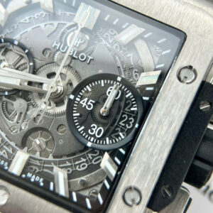Đồng Hồ Hublot Square Bang Unico Replica Titanium Mặt Số Đen Nhà Máy BBF 42mm